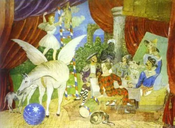  Rade Tableaux - Croquis de Set for the Parade 1917 cubiste Pablo Picasso